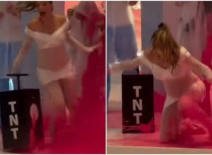 influenciadora-escorrega-e-cai-durante-cha-revelacao-de-primeiro-filho